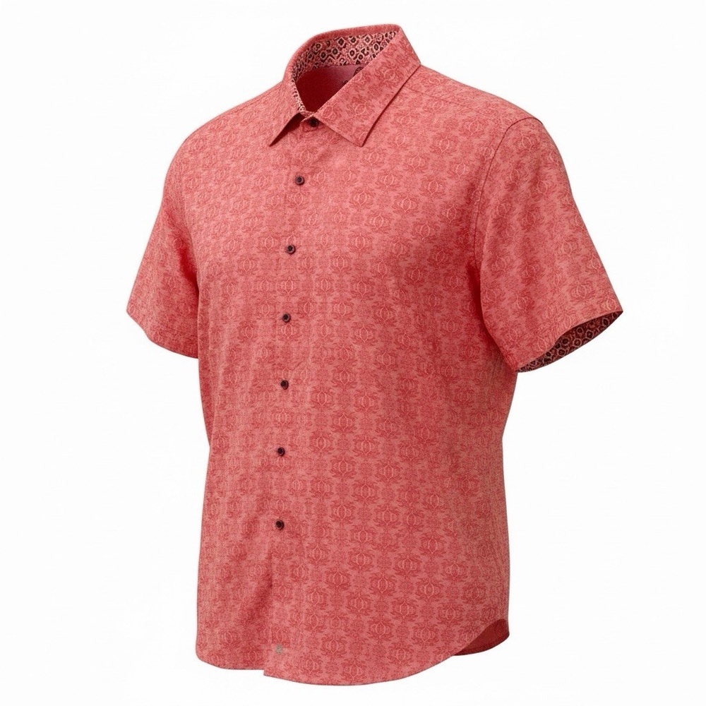 Robert Graham Mens Shirt Size 2XL Classic Fit Button Down Short Sleeves Cotton